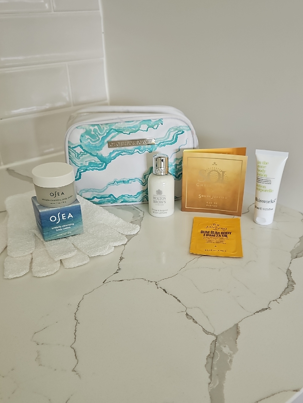 Cosmetic Travel Bag with Body Care Samples